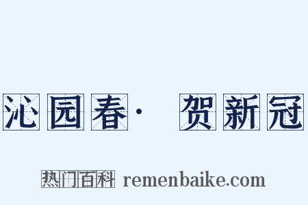 沁园春·贺新冠是什么意思的图片